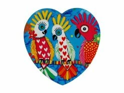 Love Hearts Ceramic Heart Coaster 10cm Chatter