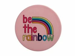 Kasey Rainbow Be Kind Ceramic Coaster 10cm Be The Rainbow