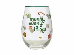 Kasey Rainbow Sparkly Season Stemless Glass 500ML Dark Green Gift Boxed