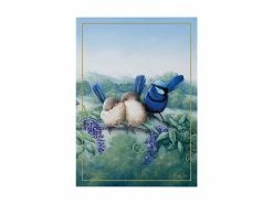 Birds of Australia 10 year Anniversary Tea Towel 50x70cm Splendid Fairy Wren
