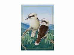 Birds of Australia 10 year Anniversary Tea Towel 50x70cm Kookaburra