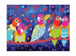 Love Hearts Tea Towel 50x70cm Love Birds