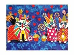 Love Hearts Tea Towel 50x70cm Cup Cakes