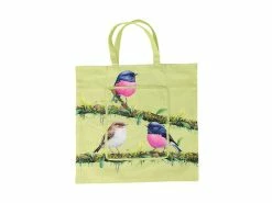 Katherine Castle Bird Talk Tote Bag 40x40cm Pink Robins