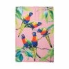 Katherine Castle Bird Talk Tea Towel 50x70cm Rainbow Lorikeets