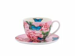 Gabby Malpas Posey Breakfast Cup & Saucer 400ML Cabbage Roses Gift Boxed