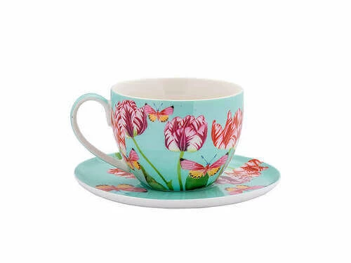 Gabby Malpas Posey Breakfast Cup & Saucer 400ML Tulip Love Gift Boxed - Image 2