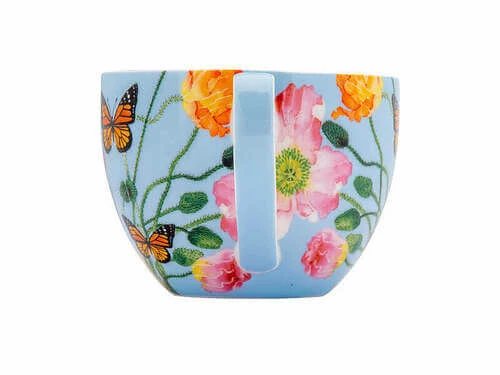 Gabby Malpas Posey Breakfast Cup & Saucer 400ML Field of Poppies Gift Boxed - Image 3