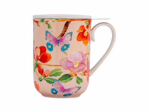 Gabby Malpas Posey Mug with Infuser 340ML Japonica Joy Gift Boxed - Image 3