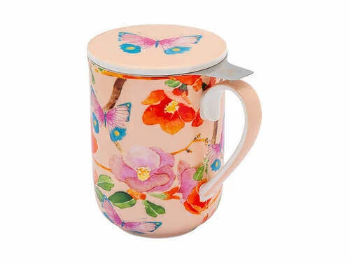 Gabby Malpas Posey Mug with Infuser 340ML Japonica Joy Gift Boxed - Image 2