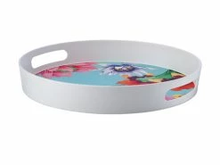 Balinese Garden Bamboo Round Serving Tray 35x5cm