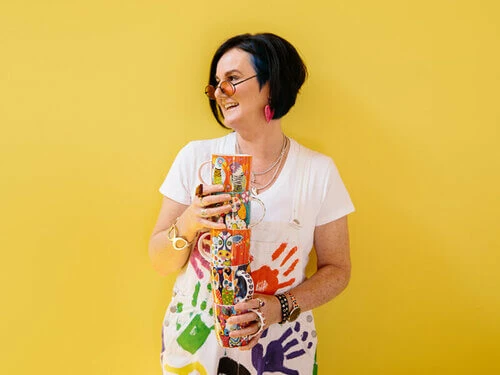 Love Hearts Heart Plate 15.5cm Happy Moo Day - Image 2