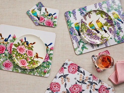 Royal Botanic Gardens Victoria- Garden Friends Cork Back Coaster 10.5cm Set of 4 Gift Boxed - Image 2