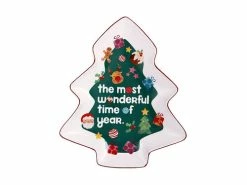 Kasey Rainbow Sparkly Season Tree Dish 25cm Dark Green Gift Boxed