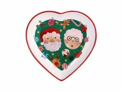 Kasey Rainbow Sparkly Season Heart Dish 14cm Dark Green Gift Boxed