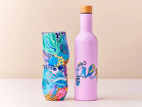 Kasey Rainbow Be Fierce Double Wall Insulated Wine Set Fierce 3pc Gift Boxed - Image 2
